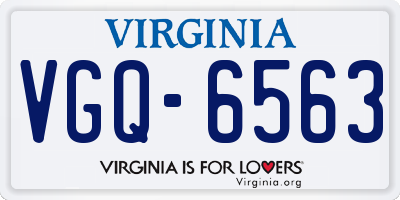 VA license plate VGQ6563