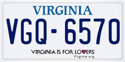 VA license plate VGQ6570