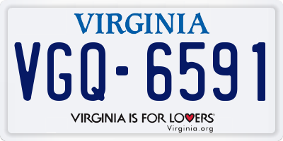 VA license plate VGQ6591