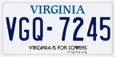 VA license plate VGQ7245
