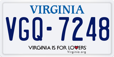 VA license plate VGQ7248