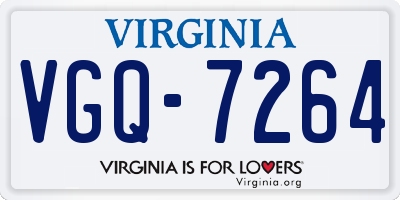 VA license plate VGQ7264