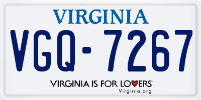VA license plate VGQ7267