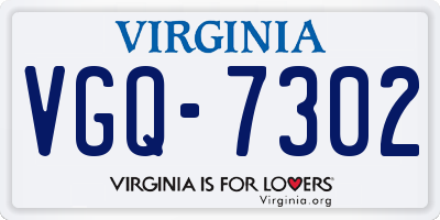 VA license plate VGQ7302