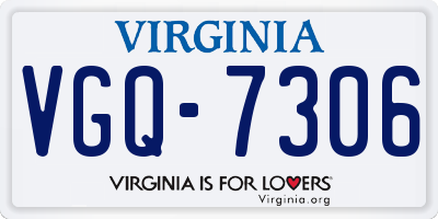 VA license plate VGQ7306
