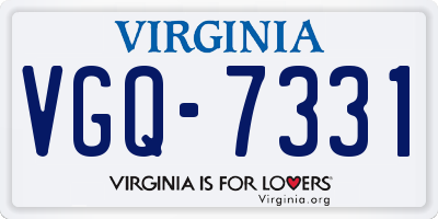 VA license plate VGQ7331