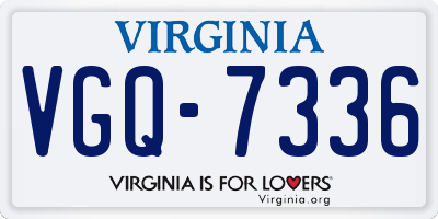 VA license plate VGQ7336