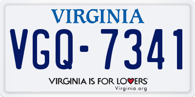 VA license plate VGQ7341