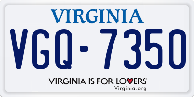 VA license plate VGQ7350