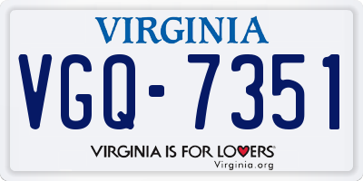 VA license plate VGQ7351
