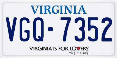 VA license plate VGQ7352
