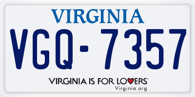 VA license plate VGQ7357