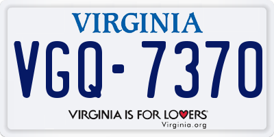 VA license plate VGQ7370
