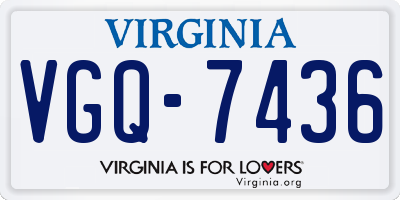 VA license plate VGQ7436