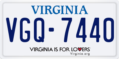VA license plate VGQ7440
