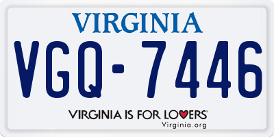 VA license plate VGQ7446