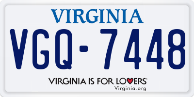 VA license plate VGQ7448