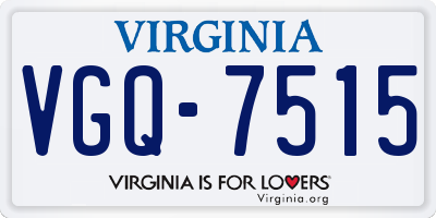 VA license plate VGQ7515