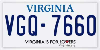 VA license plate VGQ7660
