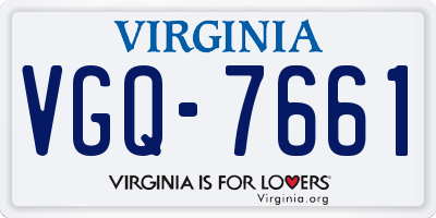 VA license plate VGQ7661