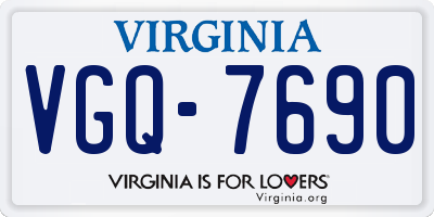 VA license plate VGQ7690