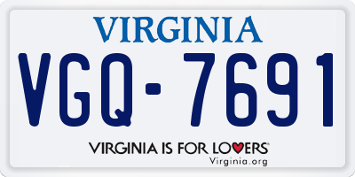 VA license plate VGQ7691