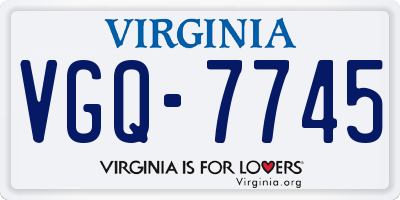 VA license plate VGQ7745