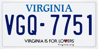VA license plate VGQ7751