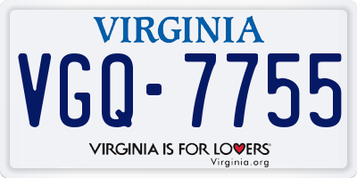 VA license plate VGQ7755