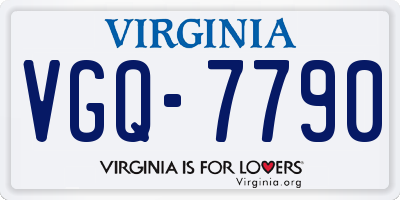 VA license plate VGQ7790
