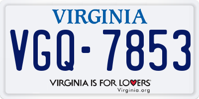 VA license plate VGQ7853