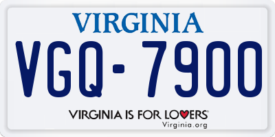 VA license plate VGQ7900