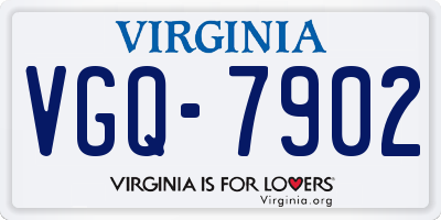 VA license plate VGQ7902