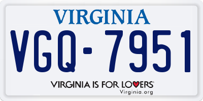 VA license plate VGQ7951