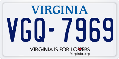 VA license plate VGQ7969