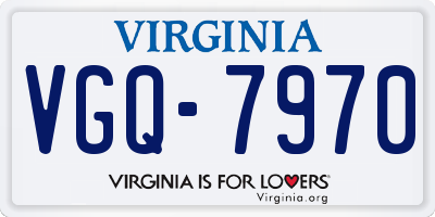 VA license plate VGQ7970
