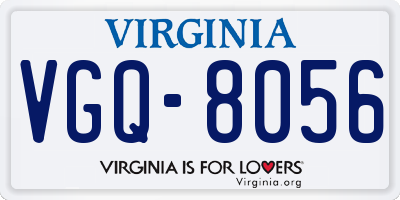 VA license plate VGQ8056
