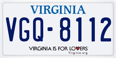 VA license plate VGQ8112