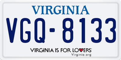 VA license plate VGQ8133