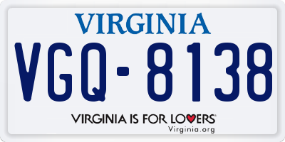 VA license plate VGQ8138