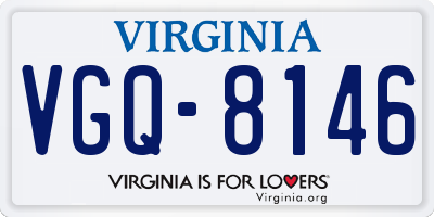 VA license plate VGQ8146