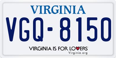 VA license plate VGQ8150