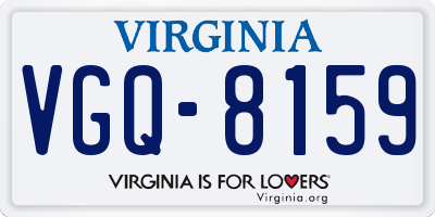 VA license plate VGQ8159