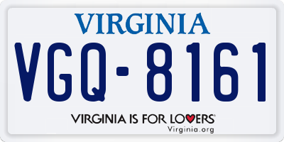 VA license plate VGQ8161