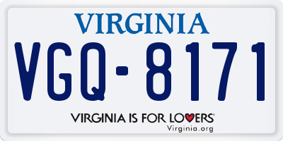 VA license plate VGQ8171