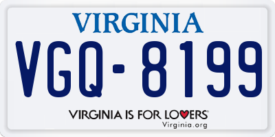 VA license plate VGQ8199