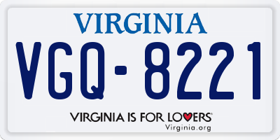 VA license plate VGQ8221