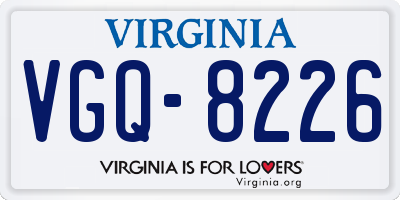 VA license plate VGQ8226