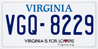VA license plate VGQ8229