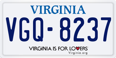 VA license plate VGQ8237